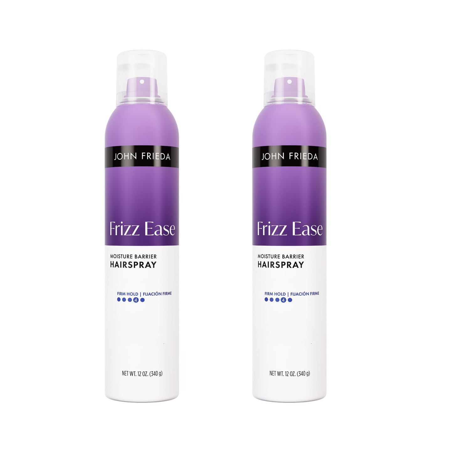 John Frieda Frizz Ease Moisture Barrier Firm Hold Hairspray, Extra Strength Hairspray with Frizz Control, 12 Oz, Pack of 2
