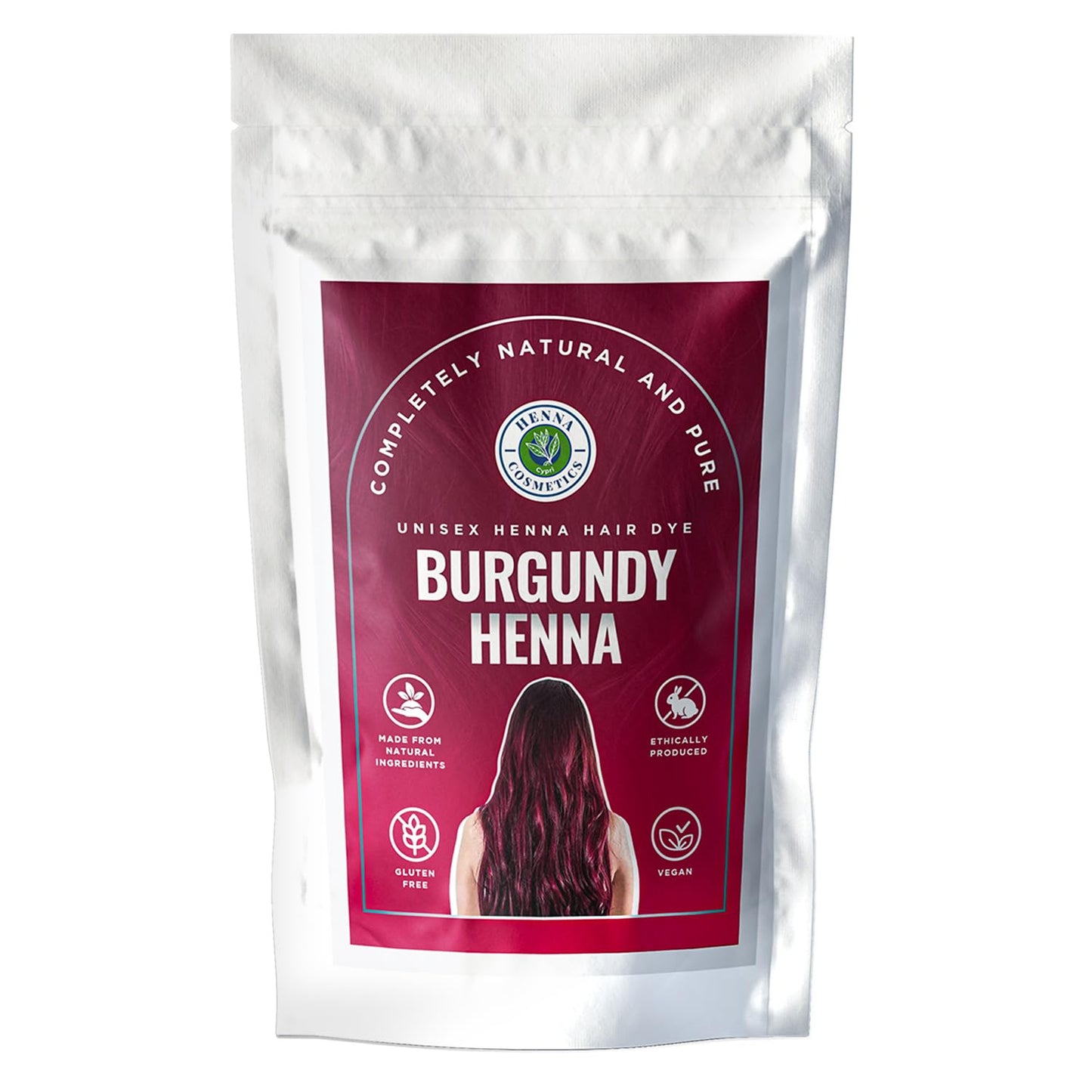 Henna Cosmetics Henna Hair Dye, Burgundy, 100g + Free 50g Henna