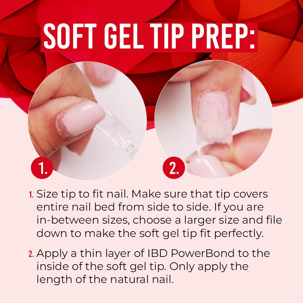 IBD Clear Soft Gel Nail Tips - Long Coffin Shape, Pre-Etched Fake Nail Extensions, Lightweight and Durable Acrylic Press On Nails, 504 Tips, 1-Pack Beauty & Personal Care IBD