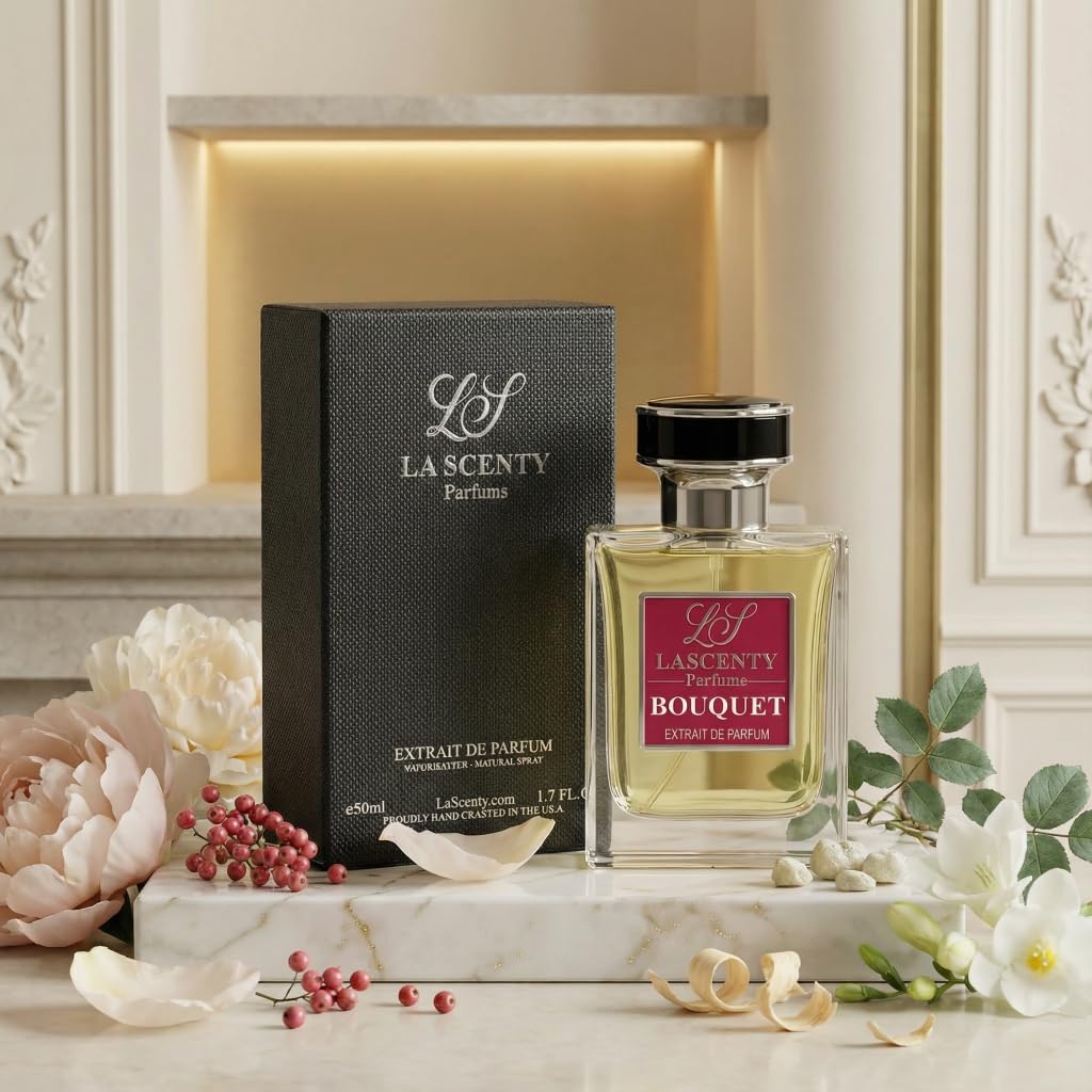 LaScenty BOUQUET Comparable to SUPREME BOUQUET perfume for Women (1.7oz / 50ml) | Extrait de Parfum | Long-Lasting Floral Amber Musk Scent | Signature Beauty & Personal Care LaScenty