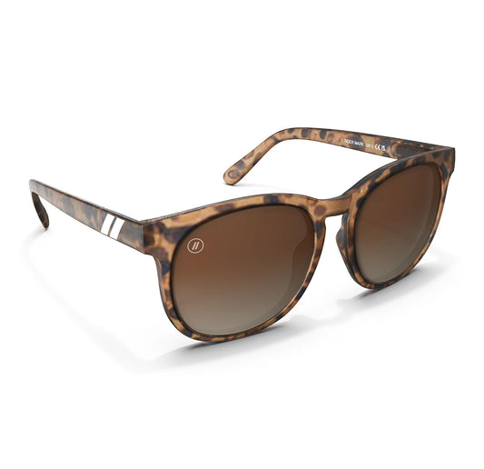 Blenders Eyewear H Series - Polarized Sunglasses - Round Cat Eye, Spring Loaded Hinge - 100% UV Protection - Unisex - Tiger Mark