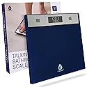 Pursonic Talking Bathroom Scale for Body Weight - 400lb Digital Weight Scale with 5mm Tempered Glass, Clear LCD Display & Auto Shut Off - Accurate…