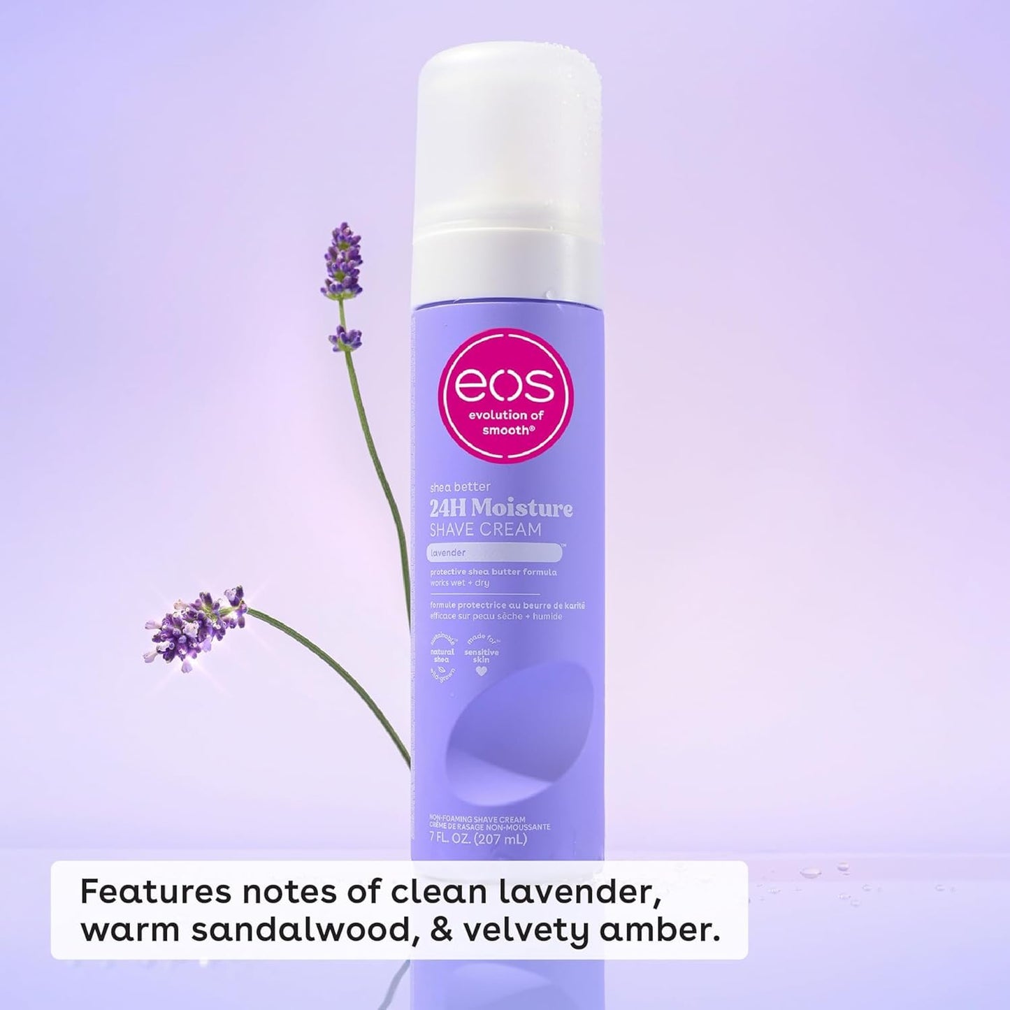 eos Shave Cream, Ultra Moisturizing, Lavender Jasmine 7 fl oz (207 ml) Beauty and Personal Care eos