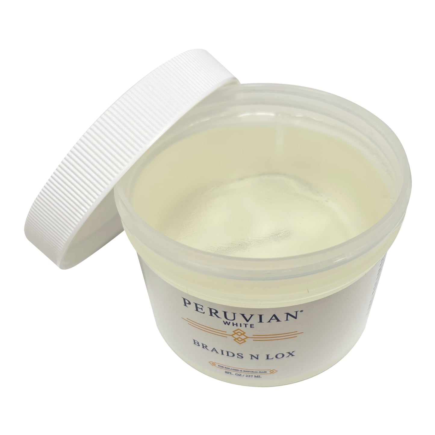Peruvian white Braid, Loc, and Edge Gel for Relaxed & Natural Hair (EXTRA HOLD), 8 oz. (Regular Unscented)