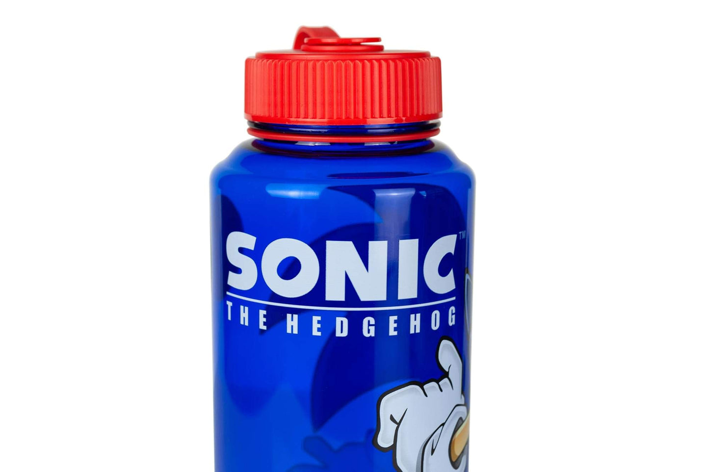 Sonic The Hedgehog Plastic Water Bottle - Reusable 32oz Travel Tumbler Drink Holder With Leak/Spill-Proof Lid - Great For School, Sports, Backpack…