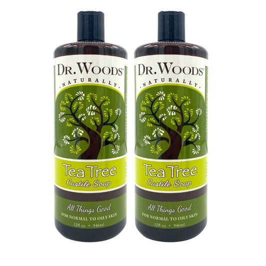 Dr. Woods Pure Tea Tree Liquid Castile Soap - Natural Castile Soap for Body, Hands, and Face with Vitamin E and Hemp Oil, for Men and Women - 32 Fl Beauty & Personal Care Dr. Woods
