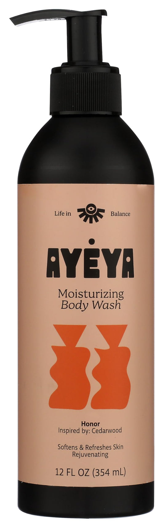 AYÉYA Honor Moisturizing Body Wash - Baobab, Geranium & Ylang-Ylang Infused Vegan Body Cleanser | Nourishing Body Wash for Women | 12 Fl Oz
