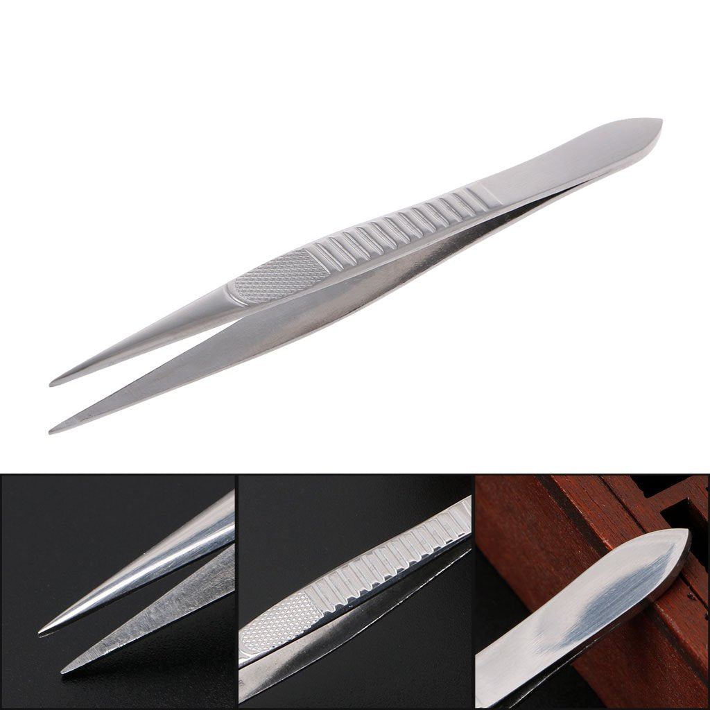 Professional Straight Fine Point Tweezers For Eyelash Extension Stainless Steel Beauty and Personal Care Vdaxvme