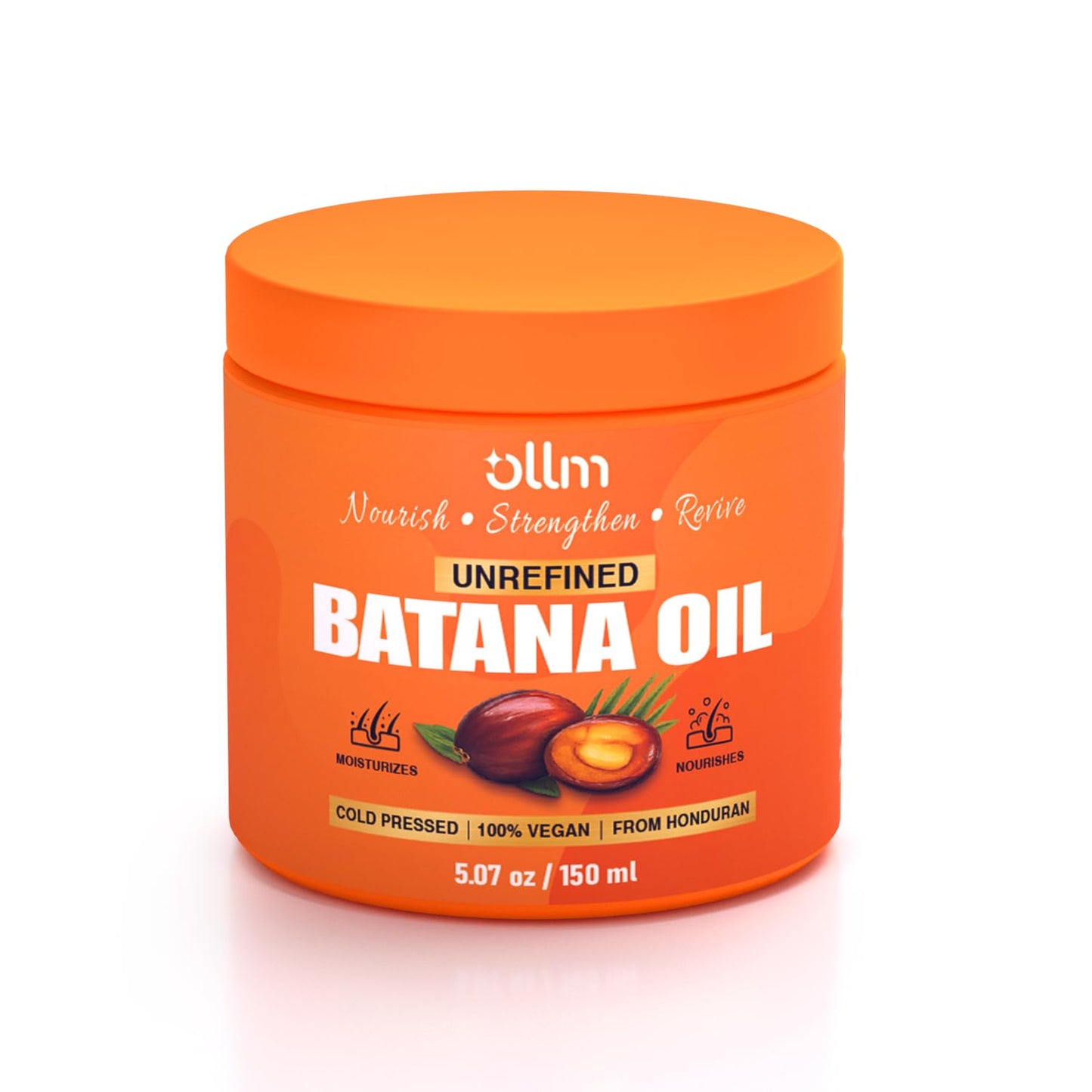 OLLM Raw Batana Oil for Hair Growth - 5oz Repair Damaged Hair Organic Formula from Honduras for Latina Women With Curly Hair Ages 25-35 - Wash Day