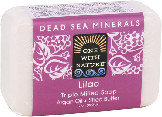 One With Nature Dead Sea Bar Soap Lilac 7 Oz