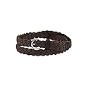 uxcell Women Adjustable Single Pin Buckle Skinny Braided Belt Brown