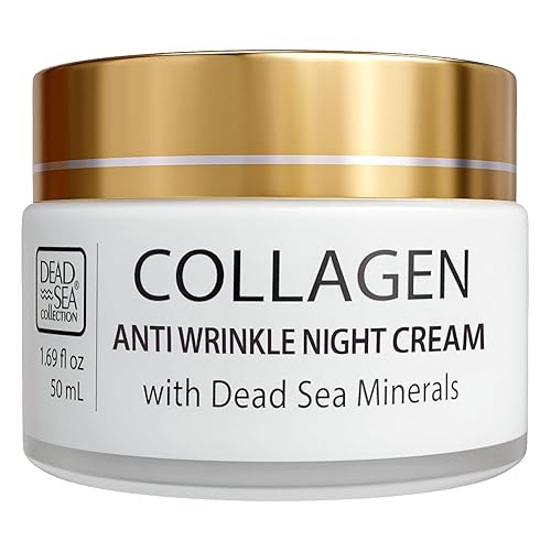 Dead Sea Collection Moisturising Night Face Cream with 3X Collagen - Anti Aging Nourishing Facial Moisturiser with Dead Sea Minerals and Vitamin E