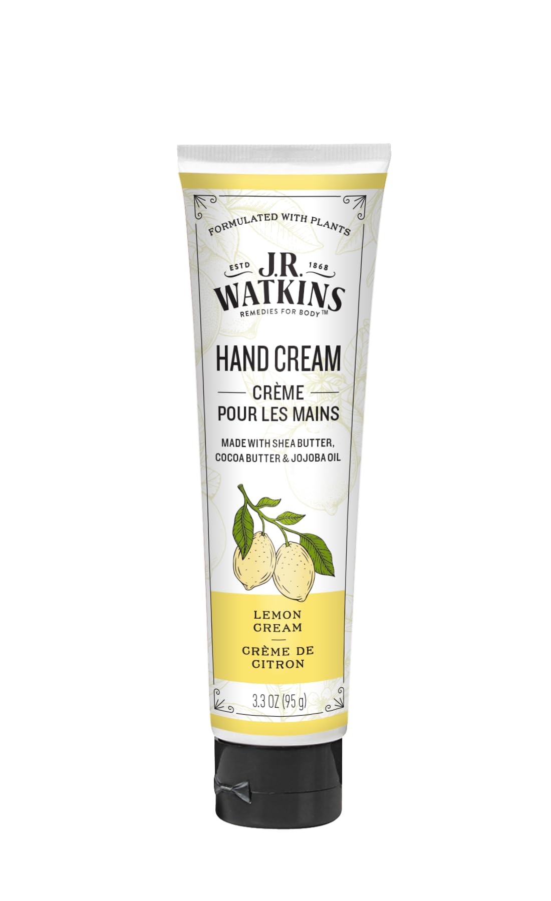J.R. Watkins Natural Moisturizing Hand Cream, Hydrating Hand Moisturizer with Shea Butter, Cocoa Butter, and Avocado Oil, USA Made and Cruelty Free