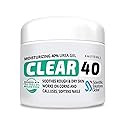 CLEAR 40, 40% Urea Gel, 4 oz w/Tea Tree & Coconut Oil, Aloe Vera Extract, Works on Calluses & Corns, Moisturizes & Softens Cracked Heels, Feet