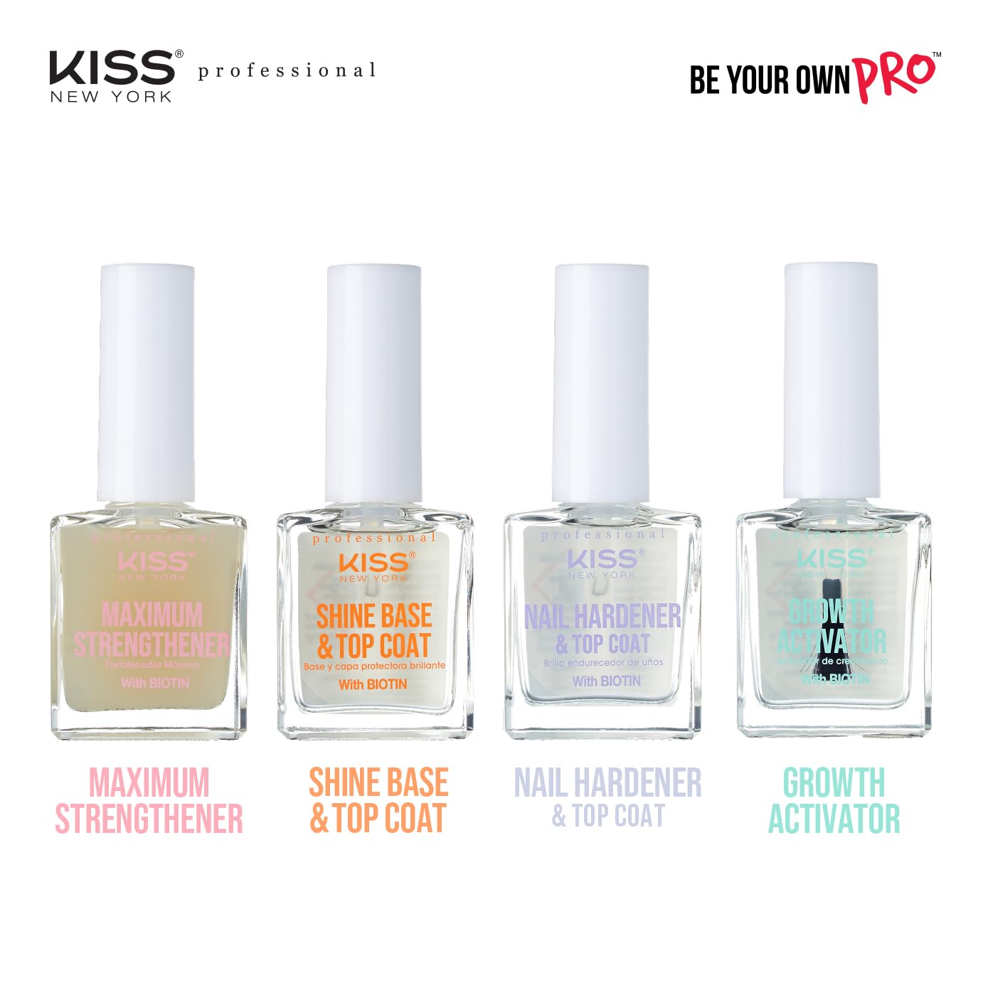 Kiss New York Nail Repair Kit for Damage, Broken, Cracked and Weak Nails - Biotin Infused Glue, File, and 2 Wraps - Made in Korea