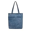 Women's denim wallet, casual handbag, crossbody shoulder bag, girl tote canvas bag (Style 2 Light Blue,One Size)