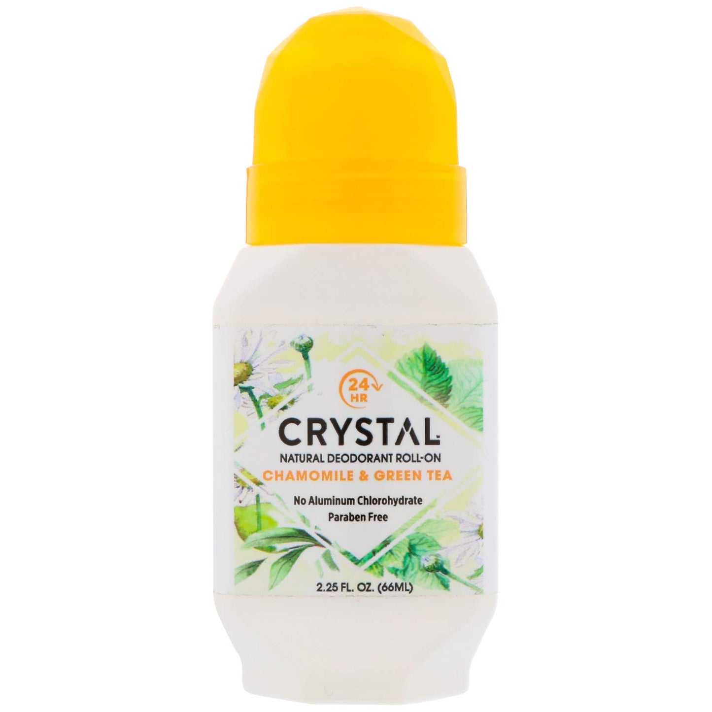 Crystal Essence Mineral Deodorant Roll-On, Chamomile & Green Tea 2.25 oz (Pack of 4) Beauty and Personal Care Crystal Essence