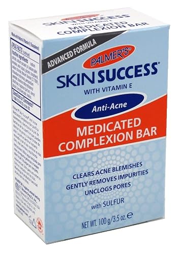 Palmers Advanced Formula Skin Success Anti-Acne Medicated Complexion Bar With Sulfur, 3.5 oz, 6-Pack
