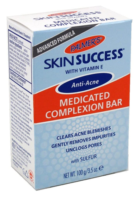 Palmers Advanced Formula Skin Success Anti-Acne Medicated Complexion Bar With Sulfur, 3.5 oz, 6-Pack