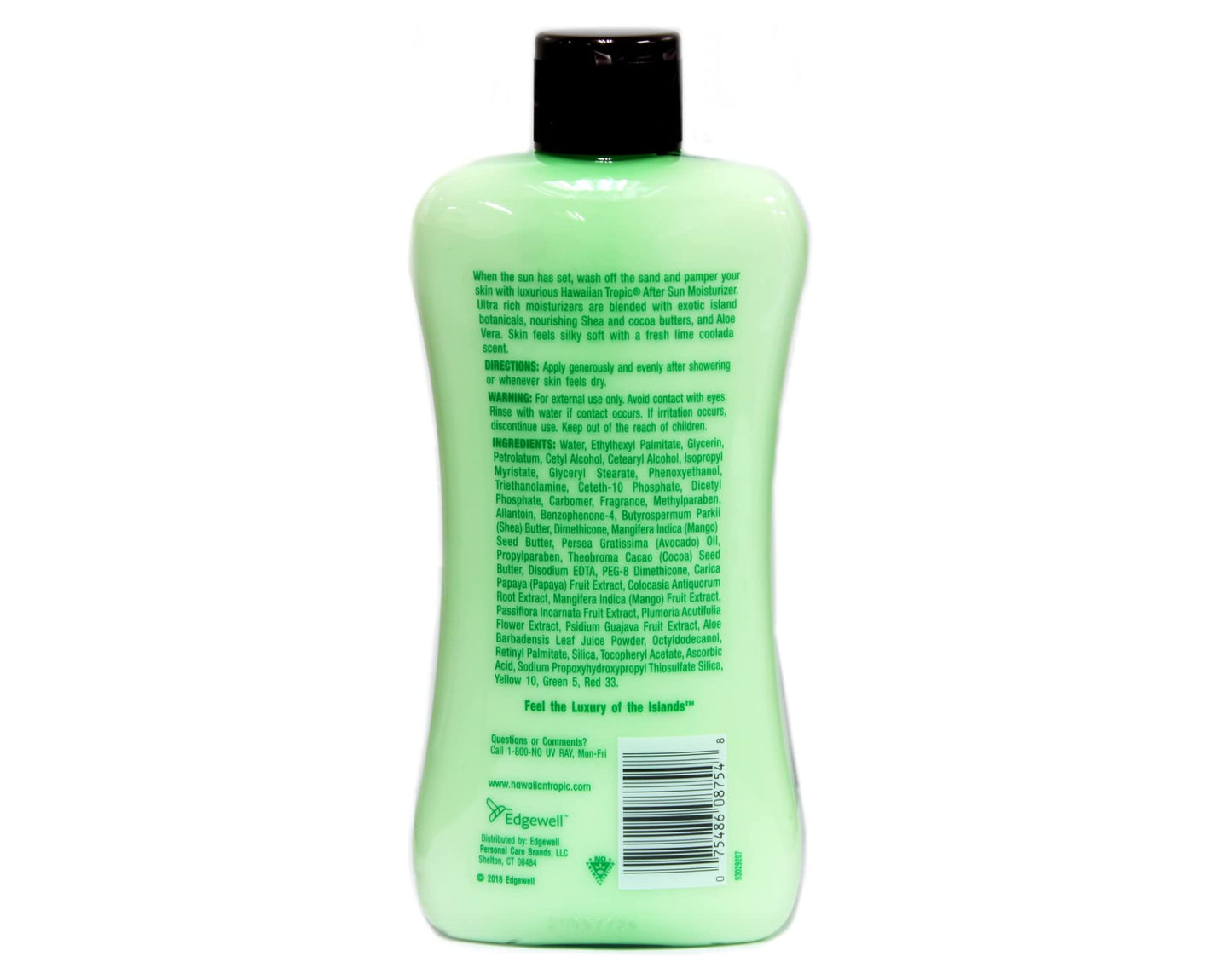 Hawaiian Tropic Lime Coolada After Sun Moisturizer 16 oz (Pack of 5)