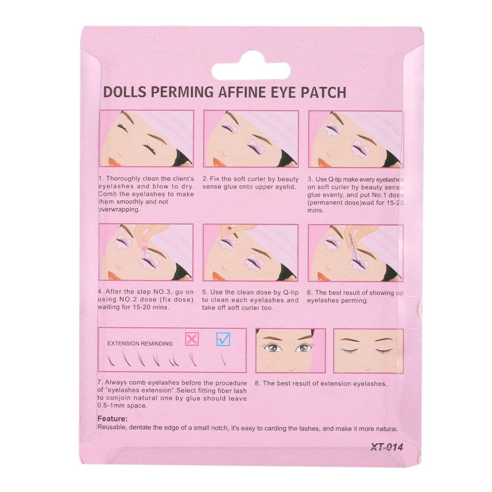 5Pairs/Set Silicone Eyelash Perming Curler, 3D Eyelash Perming Curling Pad Patch Eyelash Pad False Lashes Extension Makeup Tool for Eyelash Perm