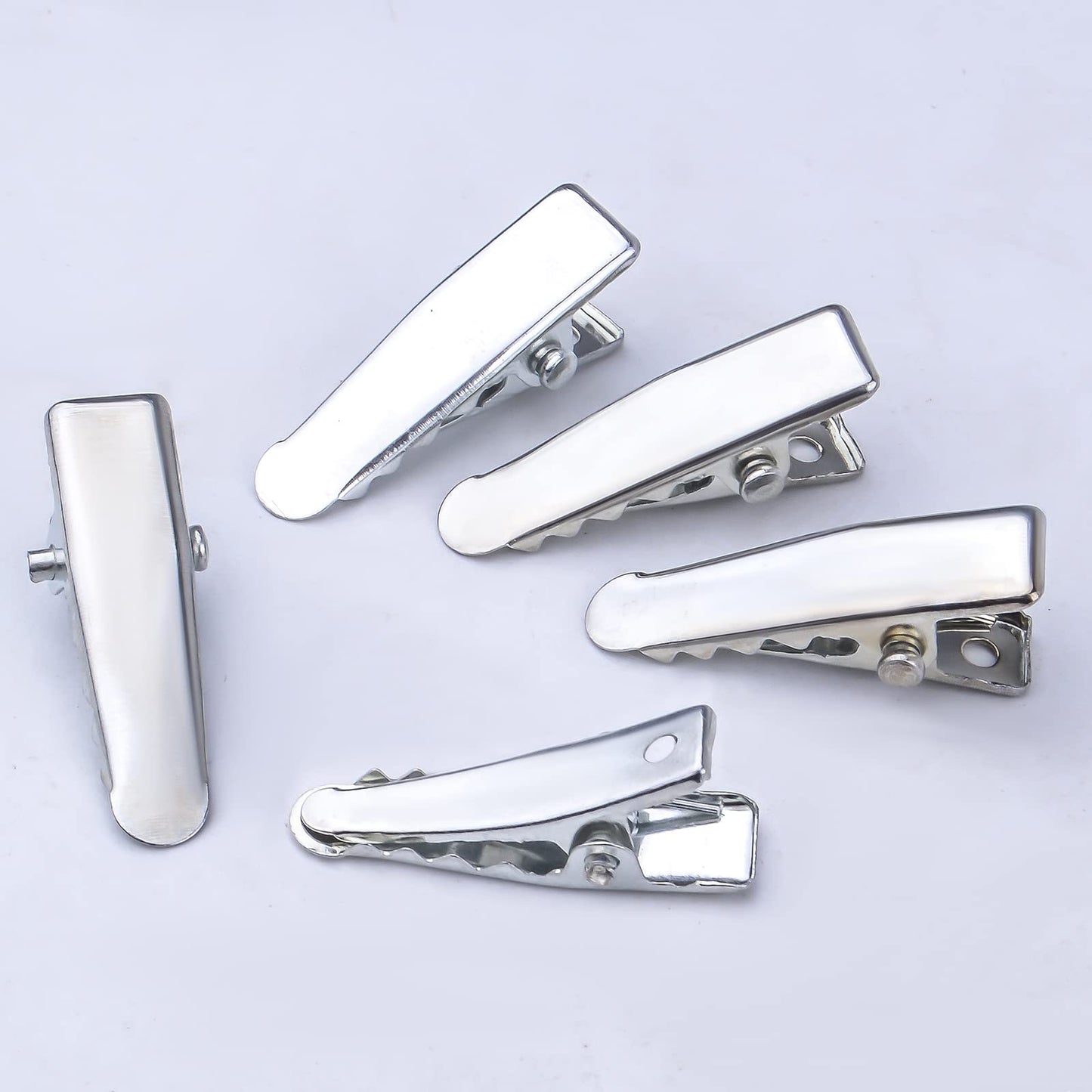 100pcs Alligator Duckbill Hair Clips Metal Single Prong Hair Clip Hairpins Teeth Bows Professional Sectioning Clips DIY Hair Accessories for Women