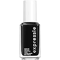 essie expressie Quick-Dry Vegan Nail Polish, Black 380 Now Or Never, 0.33 fl oz