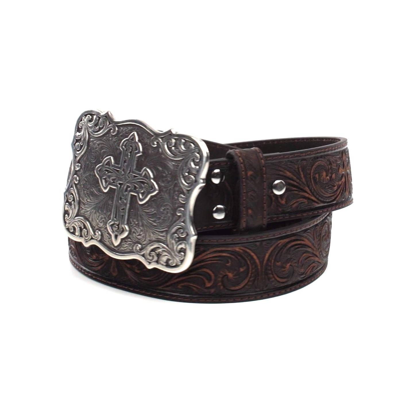 M&F Western Tooled Cross Brown MD (34" Waist)