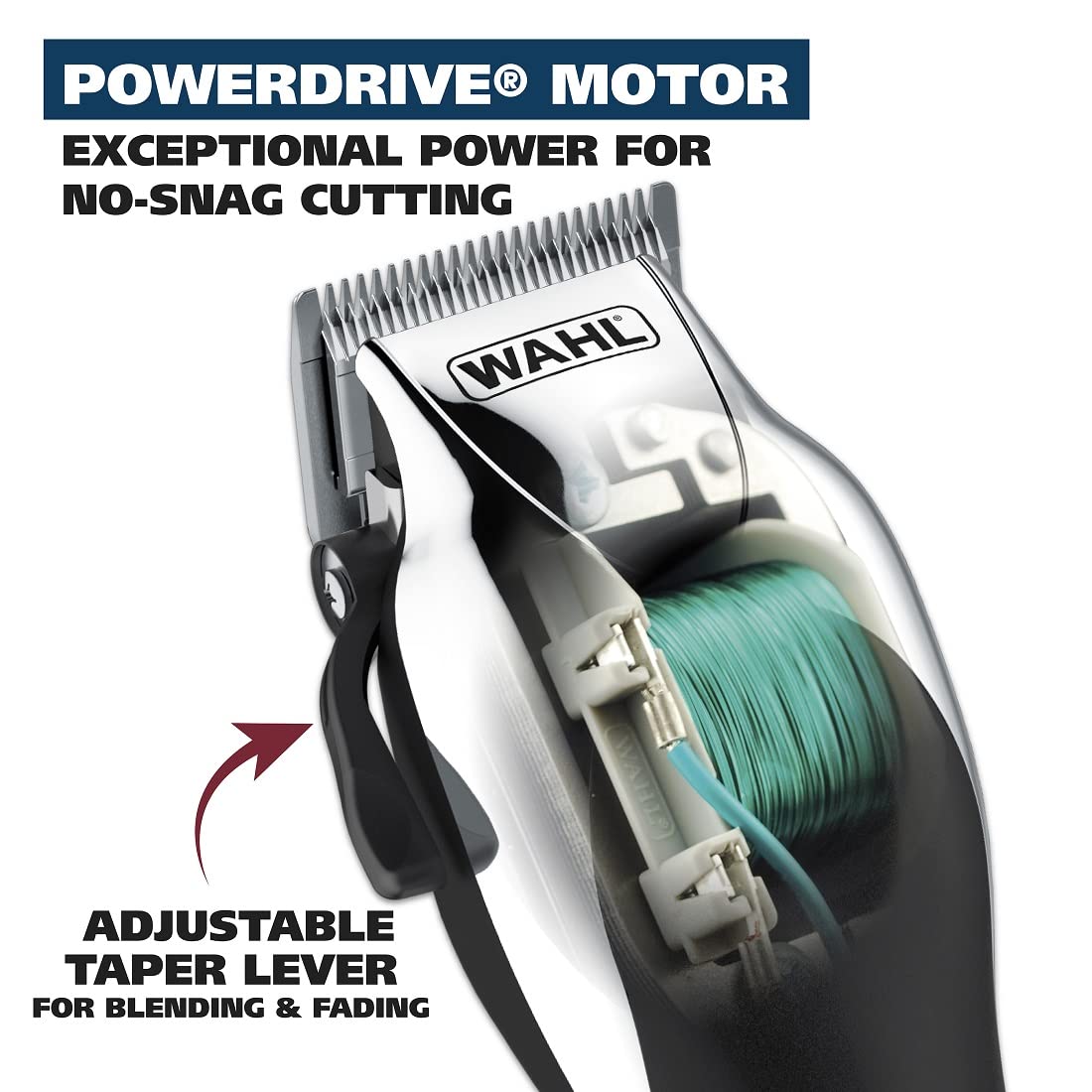 Wahl USA Chrome Pro Corded Clipper Complete Haircutting Kit for Men - Powerful Total Hair Clipping, Beard Trimming, & Grooming - Model 3024635 Beauty and Personal Care Wahl