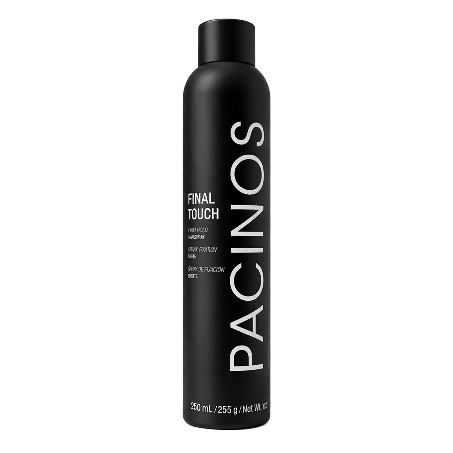 Pacinos Final Touch Hairspray - Anti-Frizz, Firm Hold, Flexible, Fast Drying and Flake Free Aerosol - Add Volume, Texture and Strength to your