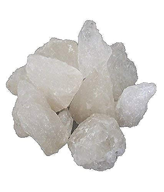 FLFWLASS-Alum Stone Block - White Alum Crystal Rock - Phitkari Crystal Stone of Alumbre - Natural Piedra de Alumbre Alum Stone - Shaving Stone Chunks Beauty and Personal Care FLFWLASS
