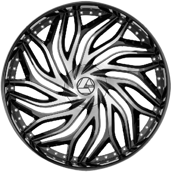 Azara AZA-537 20x8.5 5x108 5x114.3 +35 Cb 74.1 Gloss Black & Machined