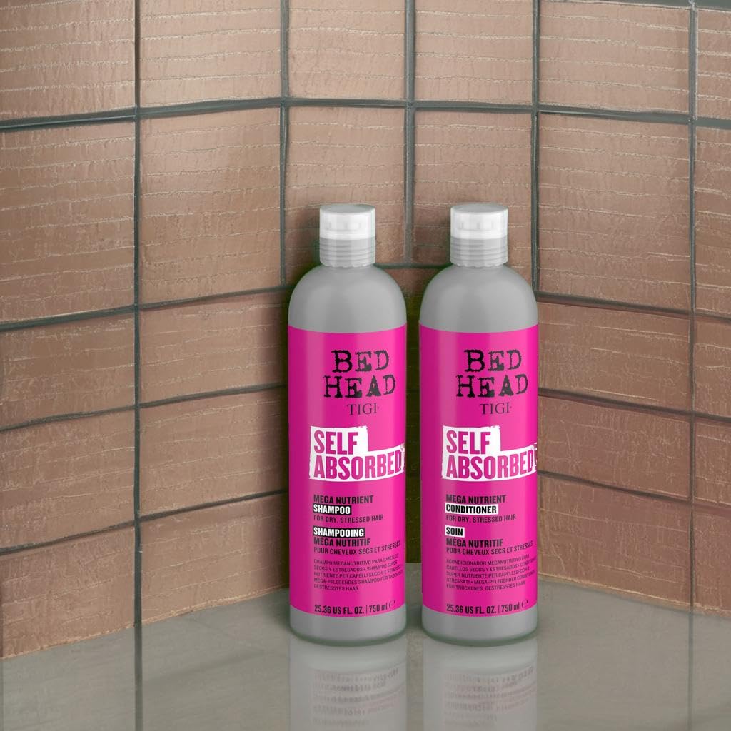 Bed Head by TIGI Frizz Control Shampoo and Conditioner Set for Dry Hair, Self Absorbed Nourishing Hair Care to Visibly Repair and Strengthen Hair From