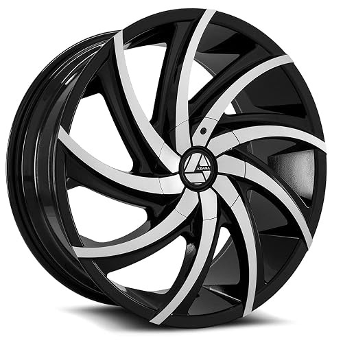 Azara Aza-503 30X9.5 5X115 5X120 +15 Cb 78.1 Gloss Black & Machined