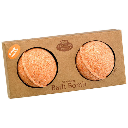 Fabulous Frannie Orange Vanilla Natural, Handmade Bath Bomb Set, Rich in Essential Oil, Salt, Coconut Oil, Witch Hazel, Ultra Plush Spa Fizzies…