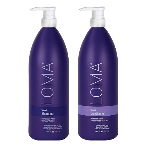Loma Hair Care Violet Shampoo Violet Conditioner Duo, 33.8 Fl Oz each