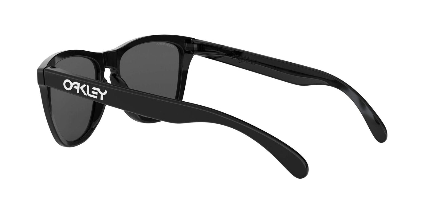 Oakley Unisex OO9013 Frogskins Square Sunglasses, Polished Black/Prizm Black, 55 mm