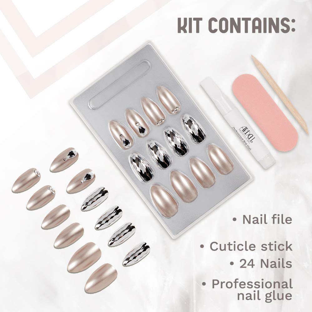 Ardell Nail Addict Premium Artificial Nail Set, Champagne Ice Beauty & Personal Care Ardell