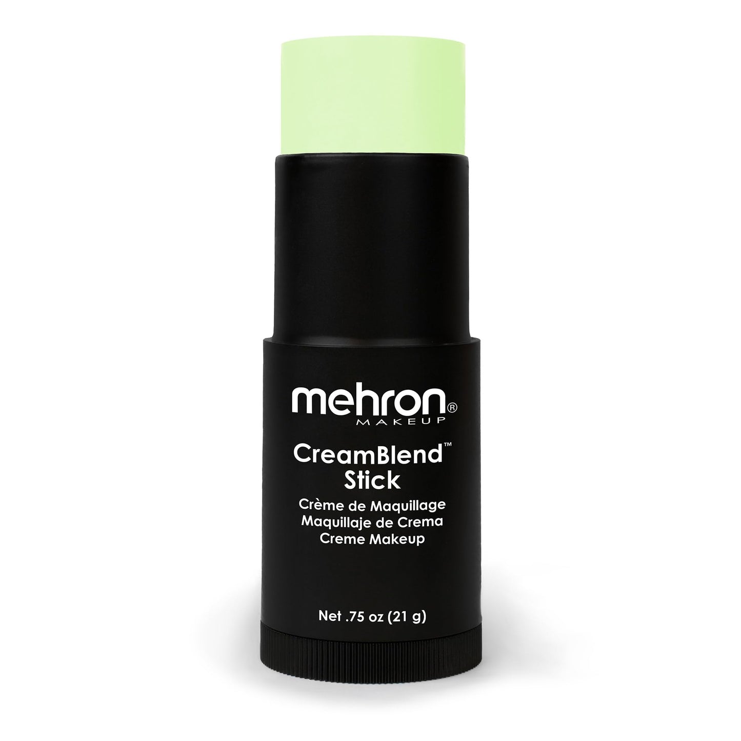 Mehron Makeup CreamBlend Stick | Face Paint, Body Paint, & Foundation Cream Makeup | Perfect for Halloween .75 oz (21 g) (Pastel Green) | Made in the