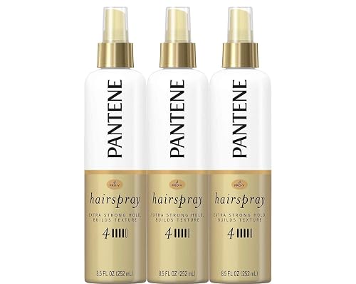 Pantene Hairspray Non-aerosol, Extra Strong Hold, Pro-V Level 4, Texture Building, 8.5 fl oz, Triple Pack