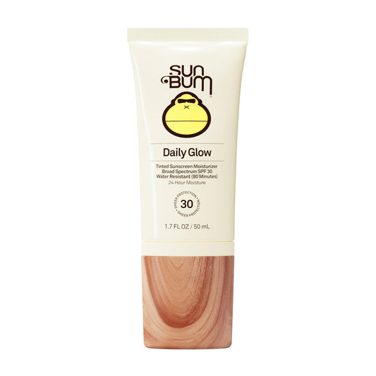 Sun Bum Daily SPF 30 Glow Sunscreen Face Lotion - Moisturizing Facial Sunscreen - Tinted - Dewy Finish - Hawaii 104 Act Compliant (Made without