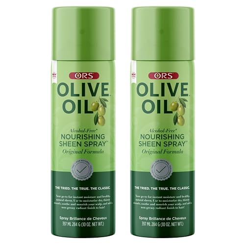 ORS Olive Oil Nourishing Sheen Spray Original Moisturizes Hair for Healthy Sheen 10 Ounce (Pack of 2)