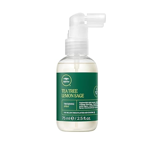 Tea Tree Lemon Sage Thickening Spray, Builds Body + Boosts Volume, For Fine Hair, 2.5 fl. oz.
