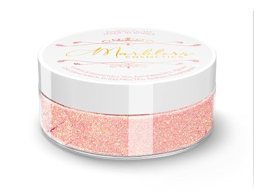 MARBLERS Chunky Natural Mica Powder [Blossom Pearl] 0.11oz (3g) | Highly Pigmented | Non-Toxic, Vegan, Cruelty-Free | Eyeshadow, Body Butter, Nail