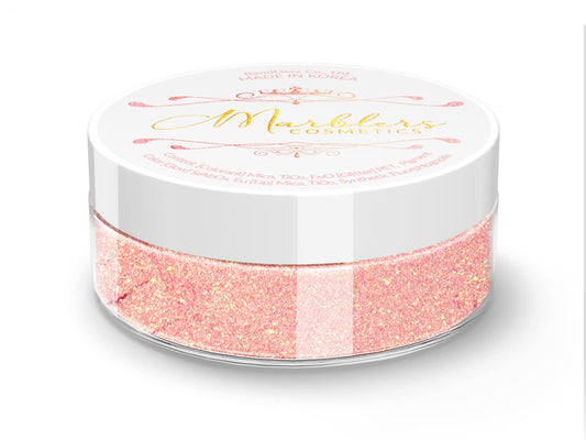 MARBLERS Chunky Natural Mica Powder [Blossom Pearl] 0.11oz (3g) | Highly Pigmented | Non-Toxic, Vegan, Cruelty-Free | Eyeshadow, Body Butter, Nail