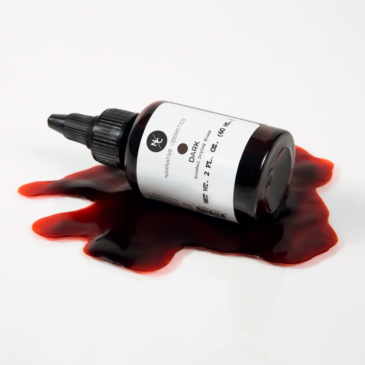 Narrative Cosmetics Alcohol Drying Blood - 2 fl oz | Dries to Touch, Keeps Wet Glossy Look | Won't Transfer or Smudge | SFX Wounds, Scabs, Gore |