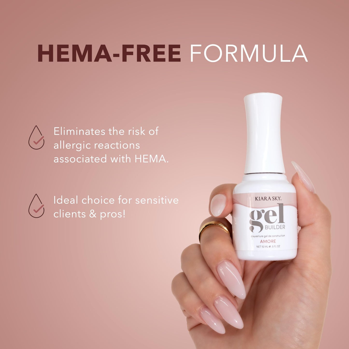 KIARA SKY Hema-Free Builder Nail Gel, Valentine, 0.5 Fl oz Beauty & Personal Care KIARA SKY