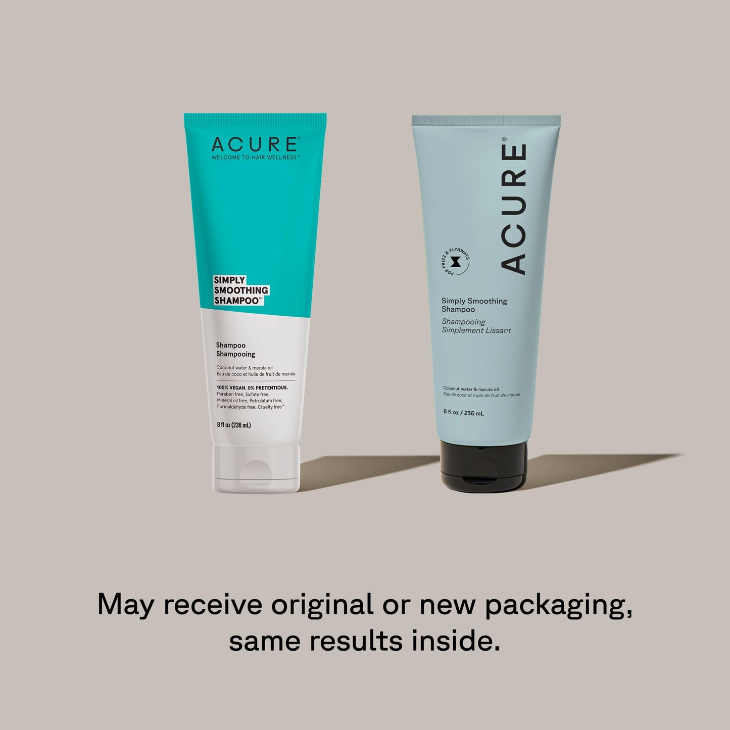 Acure Simply Smoothing Shampoo - Hydrating Anti Frizz Shampoo for Women & Men, Moisturize & Soften Frizzy, Dry, Damaged Hair & Scalp w/ Coconut Water