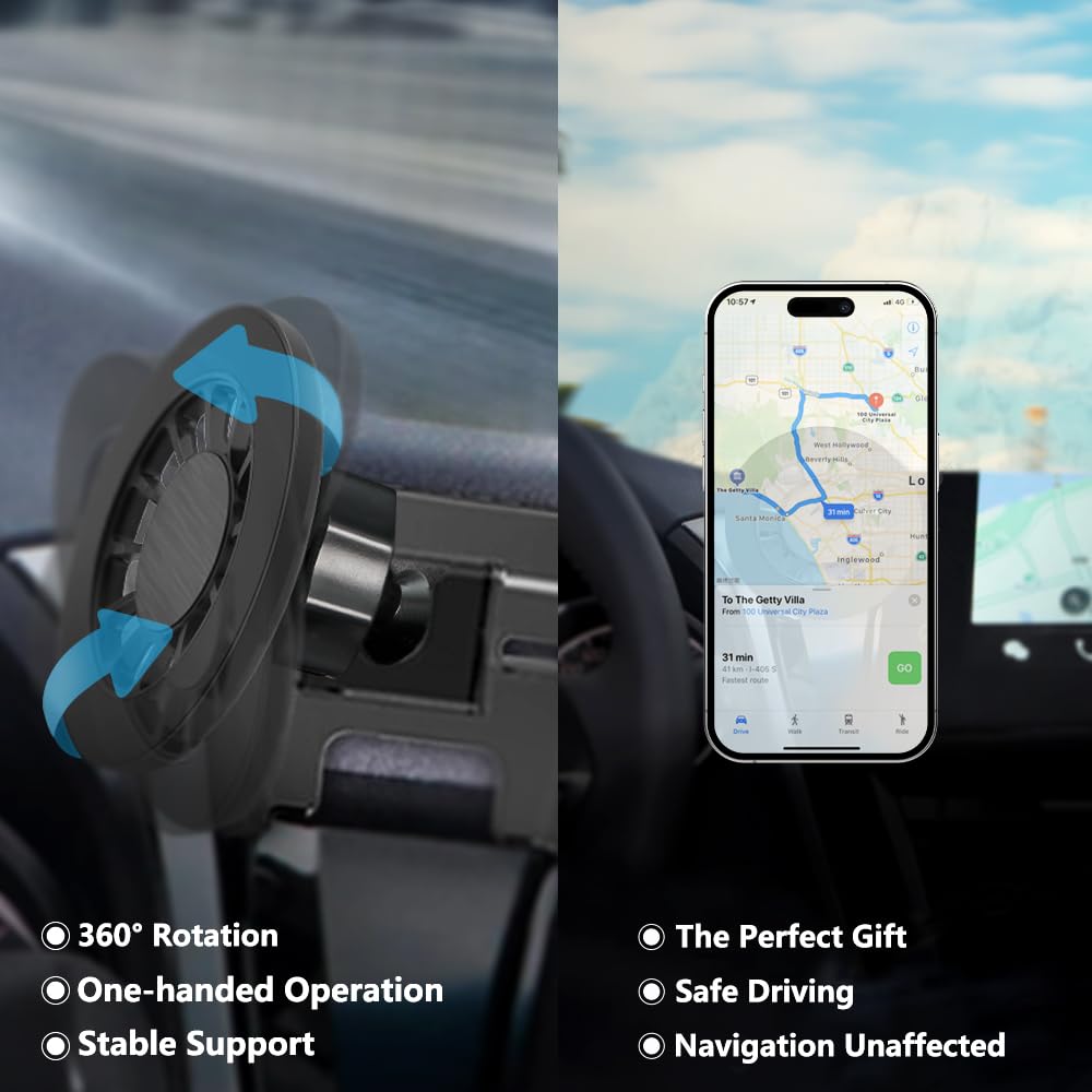 Zchan Car Phone Holder Mount for Toyota Camry 2021-2024 Car Accessories Car Mount 360°Rotation for Car Phone Holder Magnetic Hands Free Compatible…