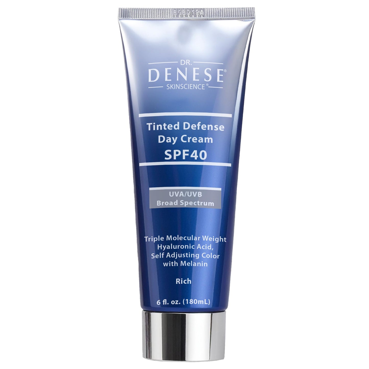 Dr. Denese Broad Spectrum SPF 40 Defense Day Cream (Rich) 6 oz - Tinted Moisturizer and Daily Sunscreen - Hydrating BB Cream with Antioxidants